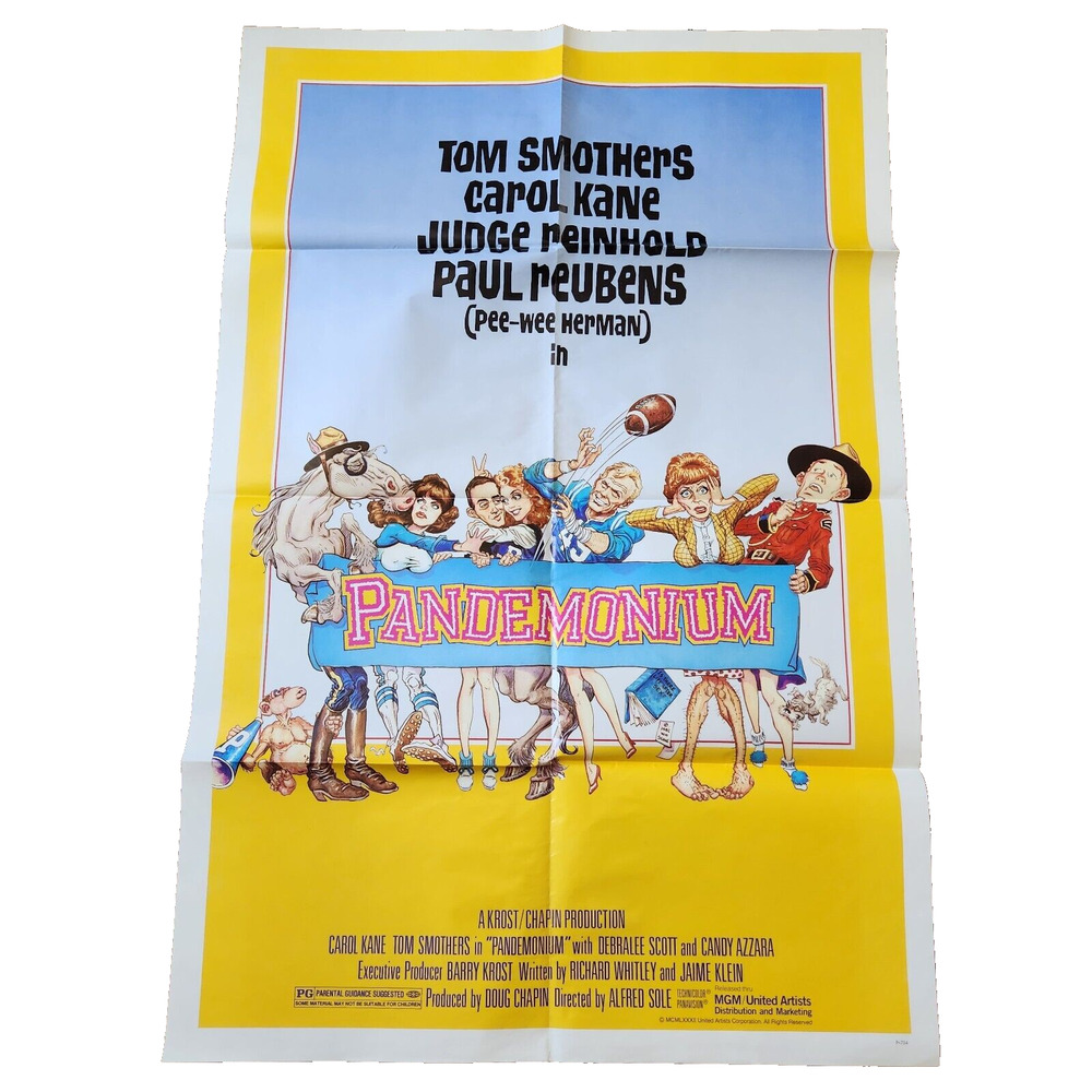 1982 Pandemonium MGM/UA Home Video Movie Poster 27x41 Folded #P-754 NEW
